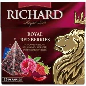 Richard Royal Piros Bogyós gyümölcsös-gyógynövényes, piramis-filter, 20x1,7g 114513536 - Gyümölcstea