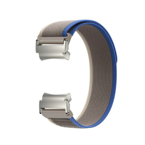 MYBANDZ Szürke és Kék Szőtt Tépőzáras Óraszíj Samsung Galaxy Watch-hoz