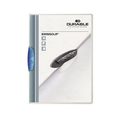 Gyorsfűző, klipes, A4, DURABLE "Swingclip® 30", kék 122868523