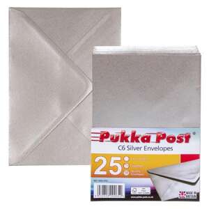 Pukka Pad Silver C6 Borítékok, 25 darabos csomag - Boríték