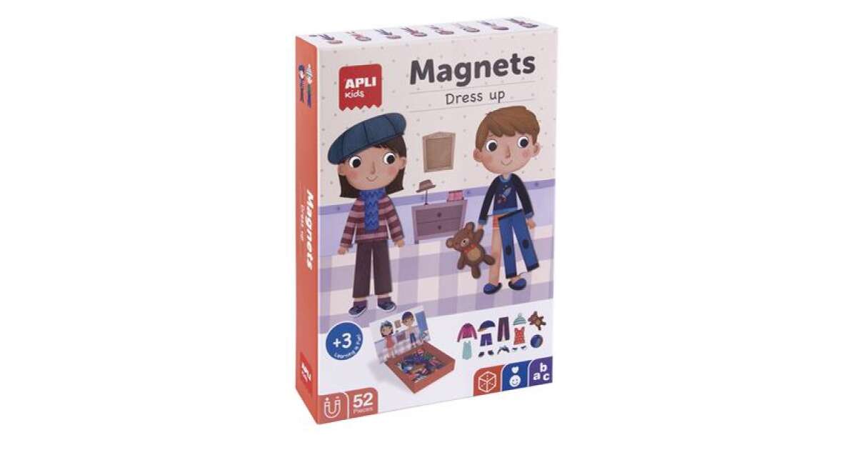 APLI Magnetic skill set, 40 pieces, APLI Kids Magnets, dressing 