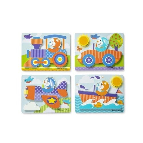 Melissa &amp; Doug 30133 Bébi és tipegő fajátékok Óriás puzzle járművek 122923911