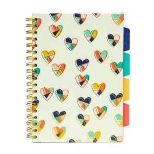 PUKKA PAD Floral Love Project Book, B5 spirálfüzet szív mintával - Pukka