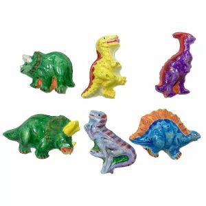 Ręcznie malowane magnesy na lodówkę z dinozaurami, wykonane za pomocą zestawu do robienia magnesów na lodówkę świecących w ciemności - Manyuk Toys
