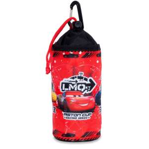 Cars Disney uchwyt na butelkę, czerwony z Błyskawicznym McQueenem i Materem, do butelek o pojemności 0,5 i 0,33 litra - Nośnik żywności i napojów