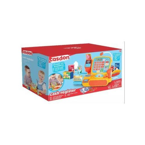 Casdon Elektronikus Pénztárgép Játékszett Mikrofonnal és Kiegészítőkkel, 10 darabos