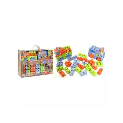 Roo Crew: Set de 2 vehicule cu cuburi de construcție - diferite