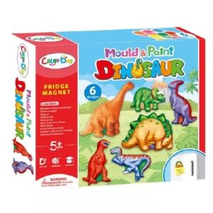 Кутия за комплект магнити за хладилник Color Day Mould & Paint Dinosaur - Manyuk Toys