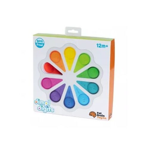 Fat Brain Toys Dimpl Digits - Silikonski cvijet s brojevima za senzorno istraživanje