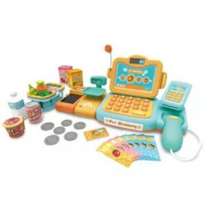 Mulifunkciós pénztárgép szett hanghatásokkal - 24 db-os 122926060 - Manyuk Toys