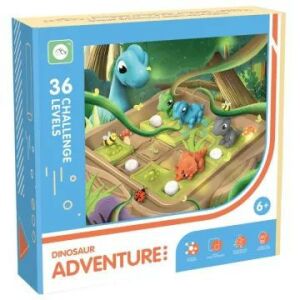 Логическа игра Dinosaur Adventure с 36 нива на трудност, забавен и предизвикателен пъзел за деца - Логическа игра