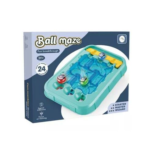 Logická hra Ball Maze s 24 výzvami, zábavný prelom pre deti 3+