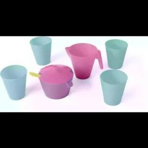 Wader Party Time 8-dielna hracia súprava pre deti, ružová a modrá súprava do detskej kuchynky - Wader