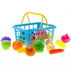 Set de joacă coș cu fructe și legume, set de alimente jucărie - Joacă alimente