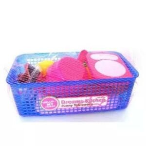 Edénykészlet kosárban Spielküchenset, Plastikkochgeschirr für Kinder - Galaxy