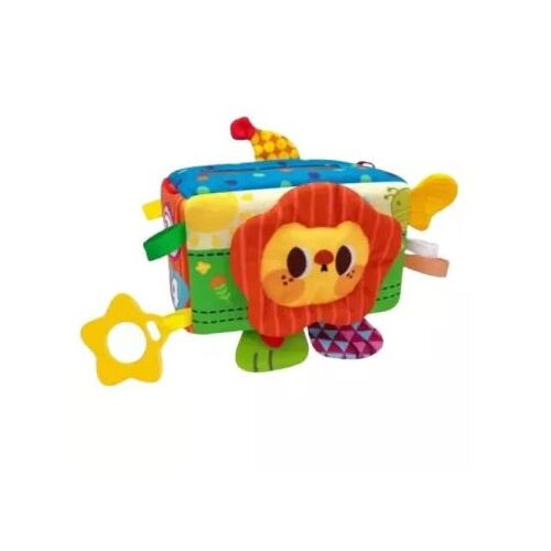 Babafoglalkoztató кутия за кърпички с дизайн на лъв за сензорно развитие