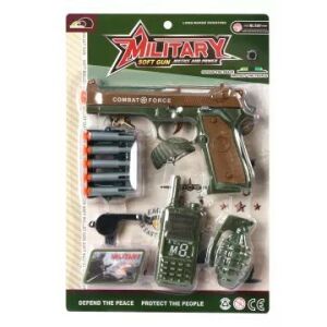 Set vojnika s pištoljem s pjenastim mecima