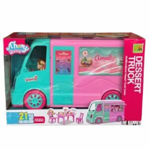 Desszertkocsi szett babával: 21 db-os cukrászda kaland