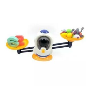 Űrrakéta formájú tanulómérleg: Waga edukacyjna w kształcie rakiety z cyframi i przedmiotami do balansowania - Manyuk Toys