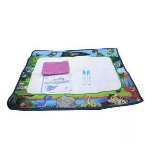Mata do rysowania z dinozaurami, 80x60cm, z pisakami wodnymi i książeczką do rysowania - Magic Toys