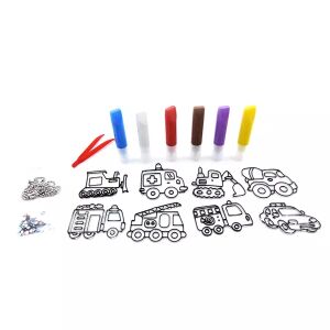 Set DIY pentru făcut brelocuri cu modele de mașini, vopsele și accesorii - Nonbrand Jocuri si jucarii creative