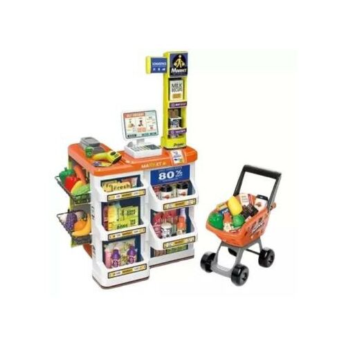 Szupermarket játékszett bevásárlókocsival - 60 db-os 122927179