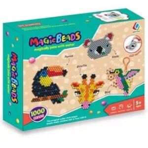 Magic Beads kulcstartó készítő szett egzotikus állat mintákkal, tukán, zsiráf, koala és madár mintákkal. - Manyuk Toys