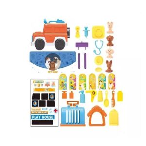 Playhouse Állatgondozó játékautó 33 darabos játékszett játékautóval, állatokkal és kiegészítőkkel - Manyuk Toys