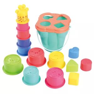 Giraffe Activity Center Spielzeug mit Stapelbechern und Formensortierer - Babywalker und Entwicklungsspiele für Kleinkinder