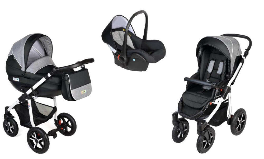 Dorjan Danny Sport Prim VIP 3in1 multifunkciós Babakocsi - fekete-...
