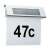 Solar powered house number sign with LED lights, stainless steel, 47C