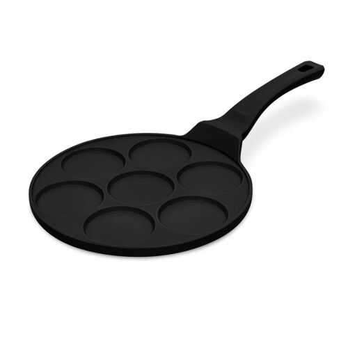 Berlinger Haus Black Rose Collection 7-Loch-Pfannkuchenpfanne, antihaftbeschichtet, schwarz, zum Backen von Mini-Pfannkuchen