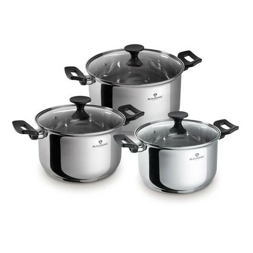 Berlinger-Haus Gourmet Line 6 részes rozsdamentes acél Edénykészlet bakelit fogóval