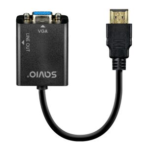 Kabel adapter HDMI-VGA Savio AK-76 114533210 - Konwerter VGA