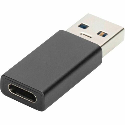 Digitus AK-300524-000-S USB A USB-C jack Fekete csatlakozó átalakító 114533419