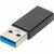 Digitus AK-300524-000-S USB A USB-C jack Fekete csatlakozó átalakító 114533419
