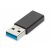 Digitus AK-300524-000-S USB A USB-C jack Fekete csatlakozó átalakító 114533419