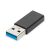 Digitus AK-300524-000-S USB A USB-C jack Fekete csatlakozó átalakító 114533419