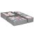 Springos 4-piece gray drawer organizer set filled with underwear and socks.