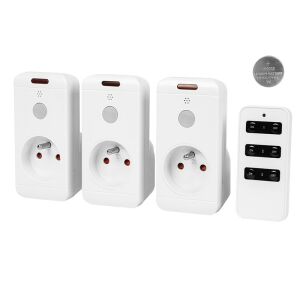 72-052 # Hálózati aljzat x3 távirányítóval vezérelve 16a