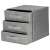 Springos gray 3-drawer organizer with open top drawer