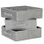 Springos set of 3 gray fabric drawer organizers stacked