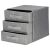 Springos gray 3-drawer organizer with removable drawers