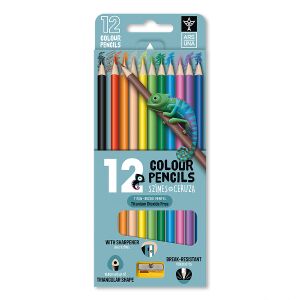 Ars Una háromszögletű színes ceruza hegyezővel - 12 db-os 114537327 - Ars Una