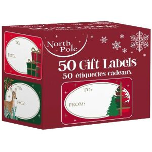 IRIS Karácsonyi matrica dobozban ajándék címzéshez 50db, 10db ív/doboz, 5db matrica/ív lap, 5,8x3,5cm (X-34505-GTC) 132509411 - Matrica, mágnes