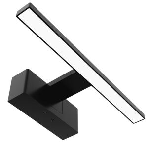 Lampa lustrzana LED Avide z puszką montażową kwadratowa czarna 300 mm 4000 K IP44 114542130