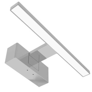 Lampa lustrzana LED Avide z puszką montażową kwadratowa chromowana 300 mm 4000 K IP44 114542129