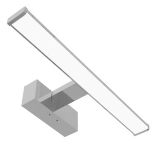 Lampa lustrzana LED Avide z puszką montażową kwadratowa chromowana aluminiowa 400 mm 4000 K 8 W IP44 114542128
