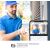 EZVIZ HP2 Wireless Peephole Door Viewer in use, showing delivery person on smartphone app