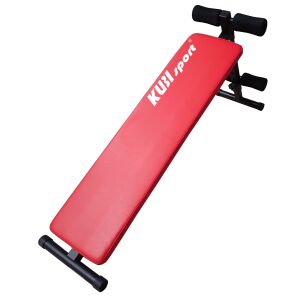 KUBI Sport Červená Nastaviteľná Šikmá Lavica na Brucho pre Cvičenie Jadra - Posilňovanie